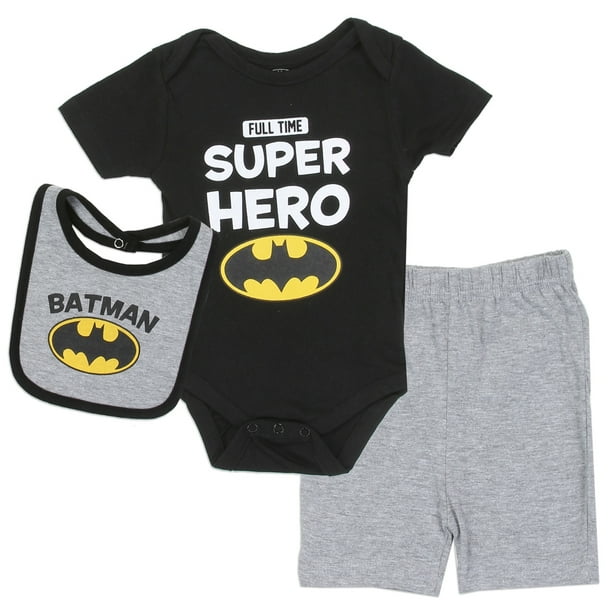 Baby Boys Batman Bodysuit 3-6 Months Creeper Outfit One Piece Superhero Hero